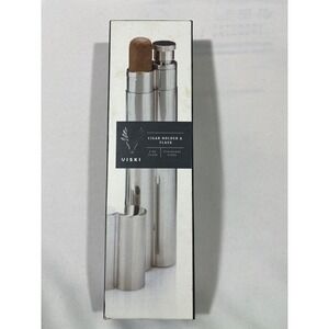 Viski Stainless Steel Cigar Holder & 2 oz Flask‎ Combo Polished Silver Barware